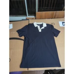 Selected Homme Navy Polo Shirt,‎ Short Sleeve Men's Shirt, Large Size, Polyester
